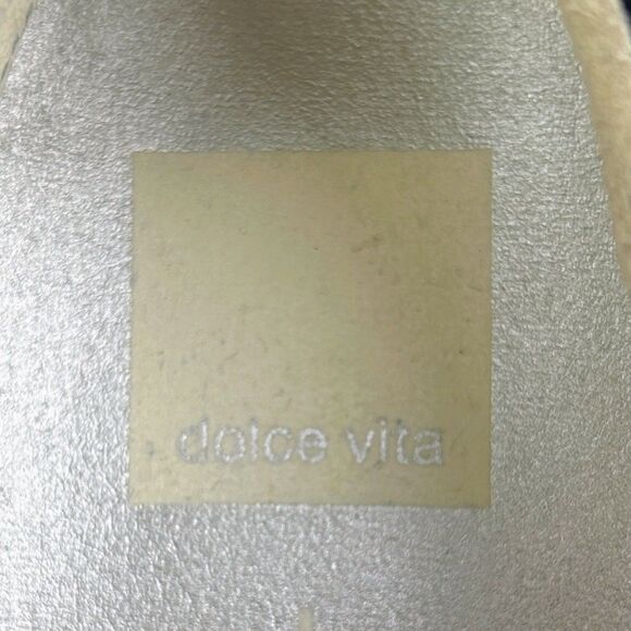 Dolce Vita Zina Sneakers Gunmetal Glitter Leather Tennis Shoes Lace Up Glam 6.5 - Picture 10 of 10